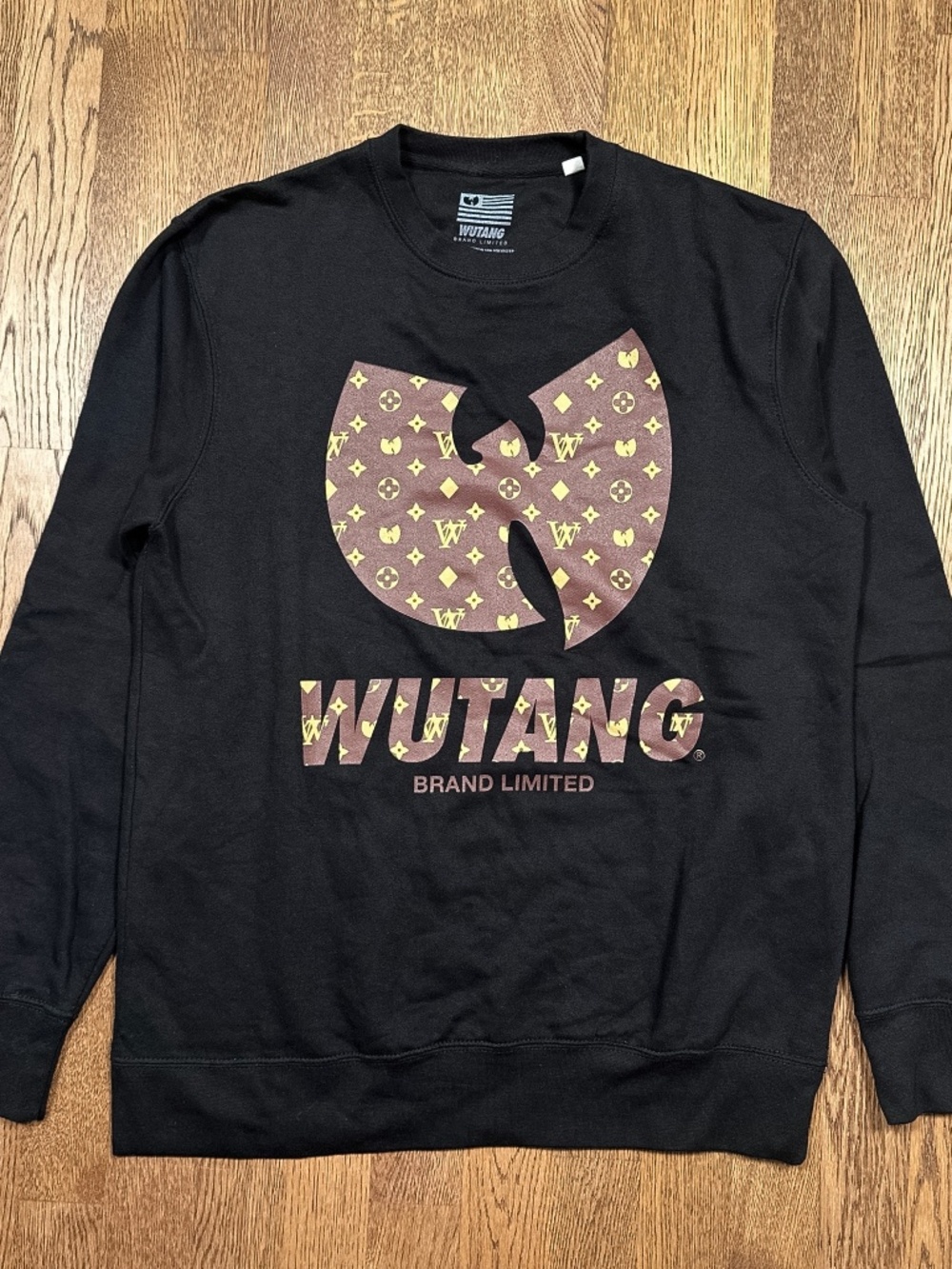 Wu-Tang Clan Brand Limited Monogram Logo Fleece Sweatshirt Mens Medium